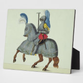 Knight and paard in armor, bord uit 'A History' Fotoplaat (Zijkant)