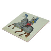 Knight and paard in armor, bord uit 'A History' Tegeltje (Zijkant)