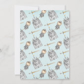 Knight and Princess Birthday Invitation Sibling Kaart (Achterkant)