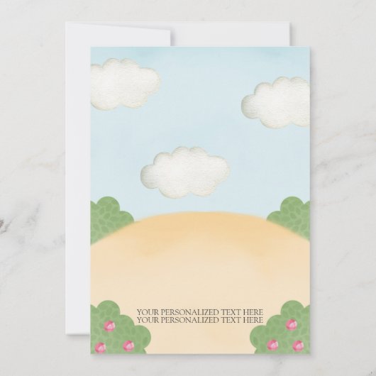 Knight and Princess Birthday Party Invitation Pink Kaart (Achterkant)