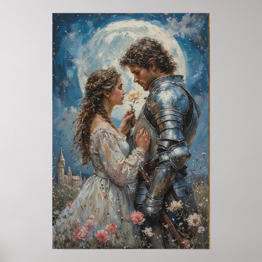 Knight and Princess Fantasy Poster (Voorkant)