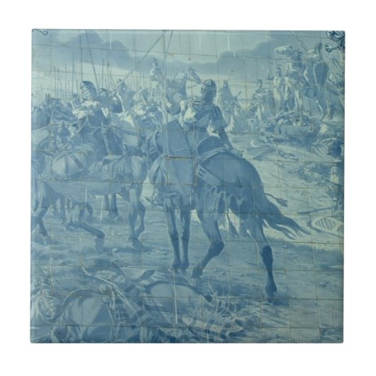 Knight Azulejo-tegel Tegeltje (Voorkant)