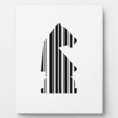 KNIGHT BAR CODE Chess Piece Design Fotoplaat (Voorkant)