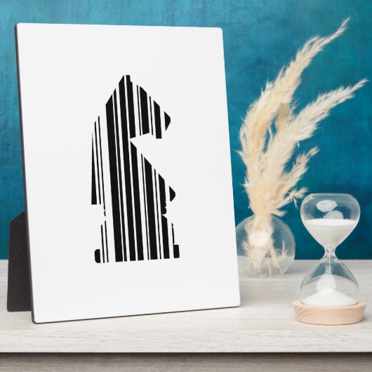 KNIGHT BAR CODE Chess Piece Design Fotoplaat (Zijkant)