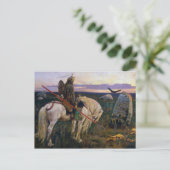 Knight bij Crossroad Victor Vasnetsov art Briefkaart (Staand voorkant)