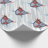 Knight Birthday party wrapping paper Cadeaupapier (Hoek)