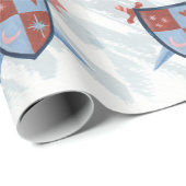 Knight Birthday party wrapping paper Cadeaupapier (Rol Hoek)
