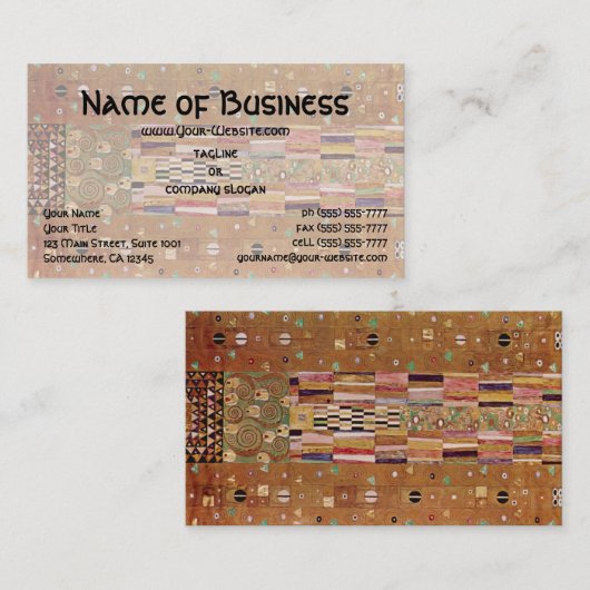 Knight by Klimt, Stoclet Frieze, mozaïekpatroon Visitekaartje (Voorkant / Achterkant)