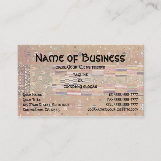 Knight by Klimt, Stoclet Frieze, mozaïekpatroon Visitekaartje (Voorkant)