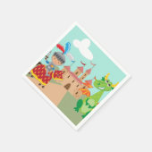 Knight Castle en de draak Servetten (Hoek)