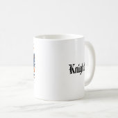 Knight Cat Heroic Warrior en rozen kinder Koffiemok (Voorkant rechts)