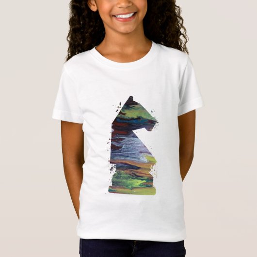 Knight - Chess - Art T-shirt (Voorkant)