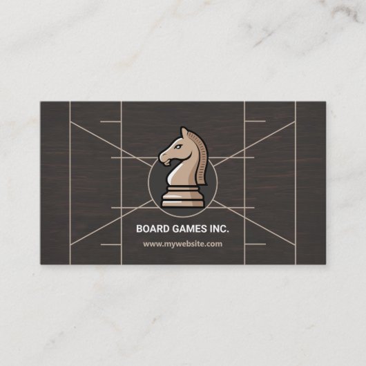 Knight Chess Piece - Bordspellen Visitekaartje (Voorkant)