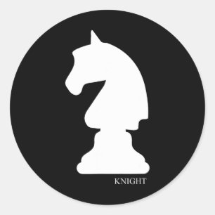 Knight Chess Piece Group Costume Chess Club Chess Ronde Sticker