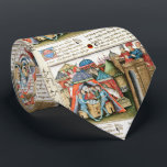 Knight Cifar Watches the Enemy Camp Play Chess  Stropdas<br><div class="desc">The Knight of Cifar refers to the Arthurian legends contained in the Book of the Grail. .Digital elaboration and collage by Bulgan Lumini based on miniatures of Arthurian Legends,  French Manuscripts 14th century</div>