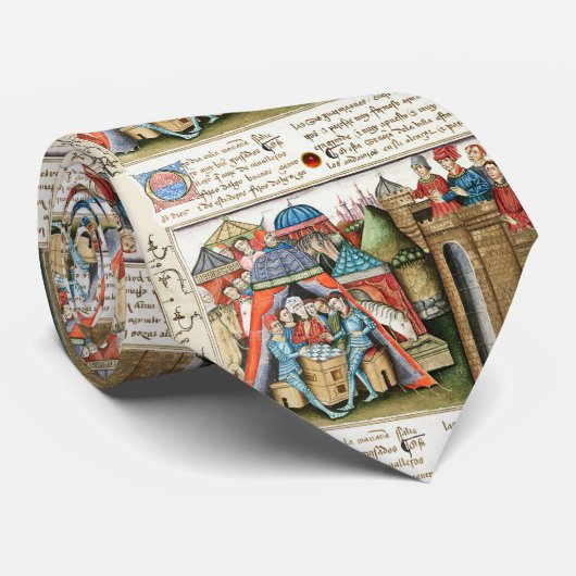 Knight Cifar Watches the Enemy Camp Play Chess  Stropdas (Opgerold)