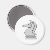 Knight Cool Metallic Chess Piece Magneet (Voorkant / Achterkant)
