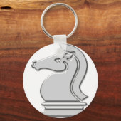 Knight Cool Metallic Chess Piece Sleutelhanger (Voorkant)
