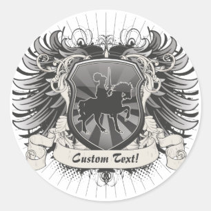 Knight Crest Ronde Sticker