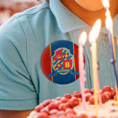 Knight crst verjaardagscaluspenstip ronde button 3,2 cm