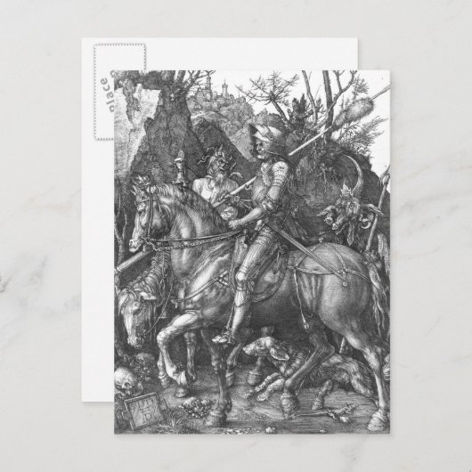 Knight, Death and the Devil, 1513 (graving) Briefkaart (Voorkant / Achterkant)