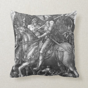 Knight, Death and the Devil, 1513 (graving) Kussen