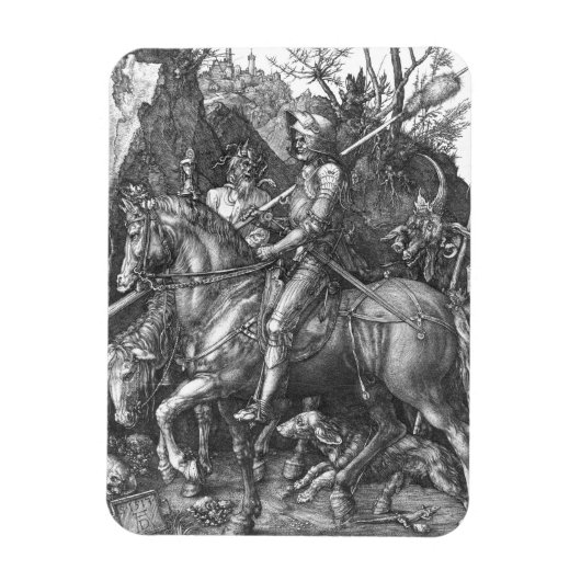 Knight, Death and the Devil, 1513 (graving) Magneet (Verticaal)