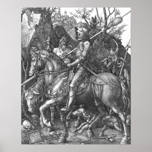 Knight, Death and the Devil, 1513 (graving) Poster (Voorkant)