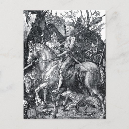 Knight, Death and the Devil - Albrecht Dürer Briefkaart (Voorkant)