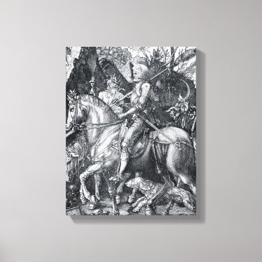 Knight, Death and the Devil - Albrecht Dürer Canvas Afdruk (Voorkant)
