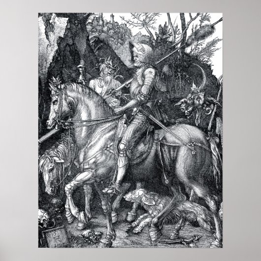 Knight, Death and the Devil - Albrecht Dürer Poster (Voorkant)