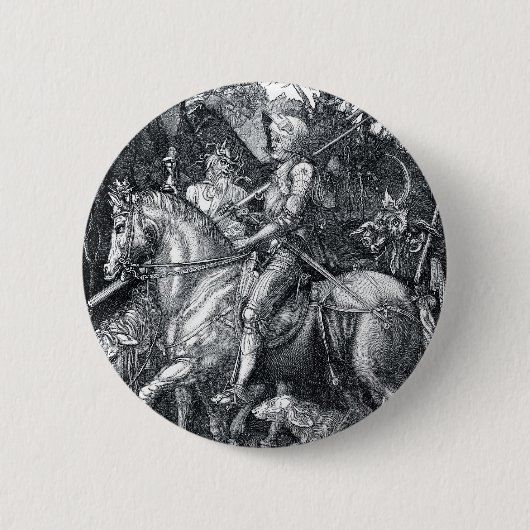 Knight, Death and the Devil - Albrecht Dürer Ronde Button 5,7 Cm (Voorkant)