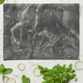 Knight Death and the Devil Albrecht Durer Theedoek (Gevouwen)