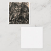 Knight Death and the Devil Albrecht Durer Vierkante Visitekaartje (Voorkant / Achterkant)