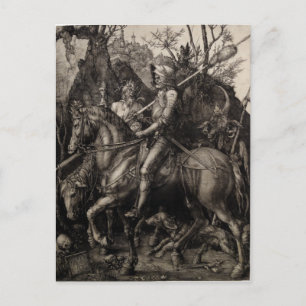 Knight, Death and the Devil by Albrecht Durer Briefkaart