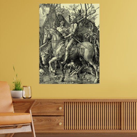 Knight, Death, And The Devil by Albrecht Dürer Poster (Woonkamer 2)