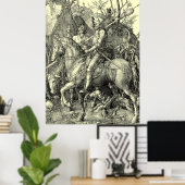 Knight, Death, And The Devil by Albrecht Dürer Poster (Thuiskantoor)