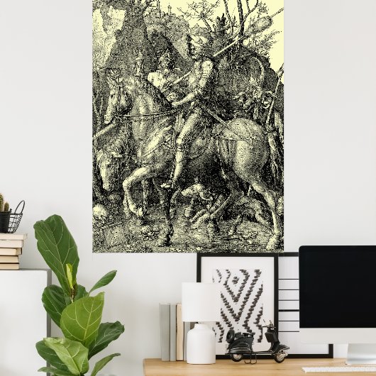 Knight, Death, And The Devil by Albrecht Dürer Poster (Thuiskantoor)