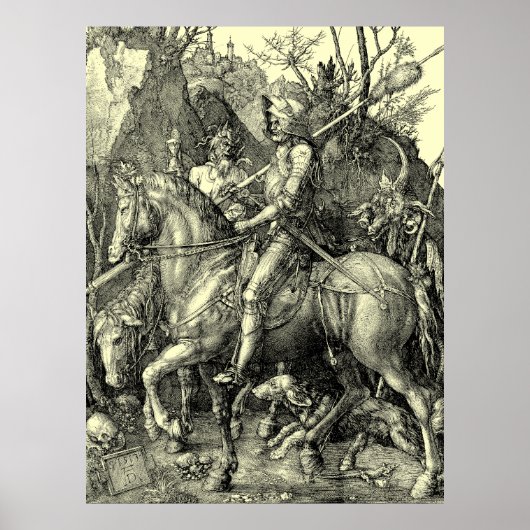 Knight, Death, And The Devil by Albrecht Dürer Poster (Voorkant)