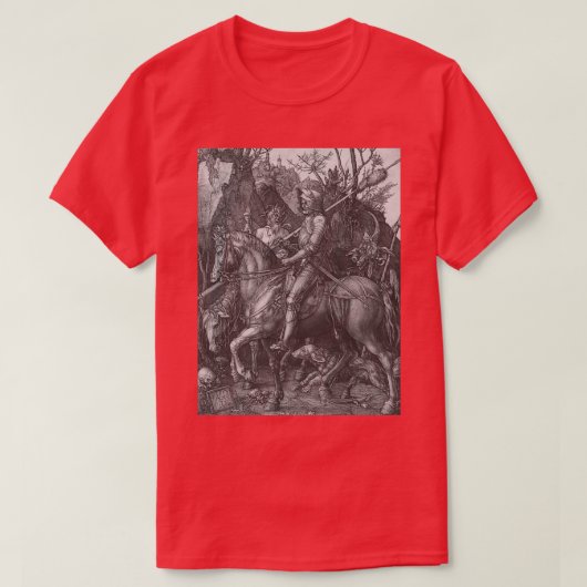 Knight Death and the Devil door Albrecht Drer 1513 T-shirt (Design voorkant)