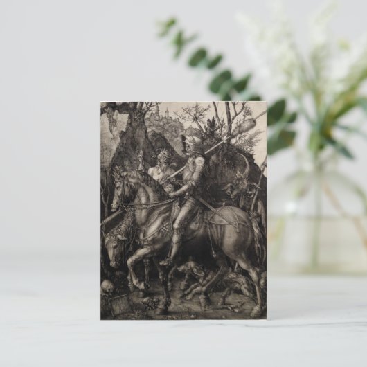 Knight, Death and the Devil door Albrecht Durer Briefkaart (Staand voorkant)