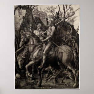 Knight, Death and the Devil door Albrecht Durer Poster