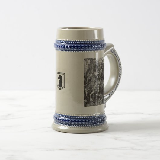 Knight, Death and the duivel beer stein Bierpul (Voorkant rechts)
