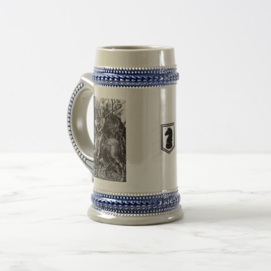 Knight, Death and the duivel beer stein Bierpul (Voorkant links)