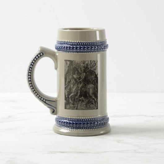 Knight, Death and the duivel beer stein Bierpul (Links)