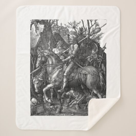 Knight Death Devil Albrecht Durer engraving art. p Sherpa Deken (Voorkant)