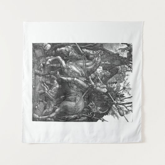 Knight Death Devil Albrecht Durer engraving art. p Wandkleed (Voorkant (horizontaal))