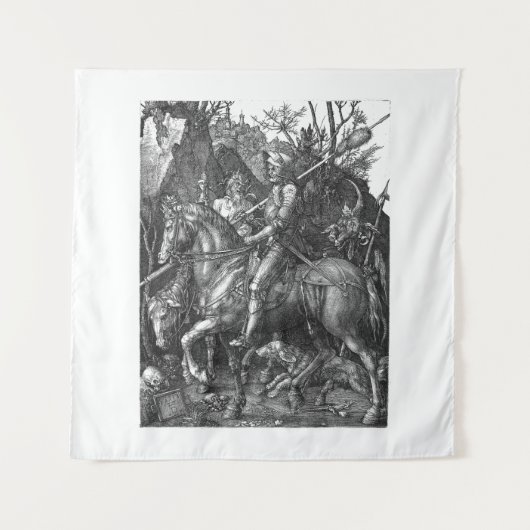 Knight Death Devil Albrecht Durer engraving art. p Wandkleed (Voorkant)