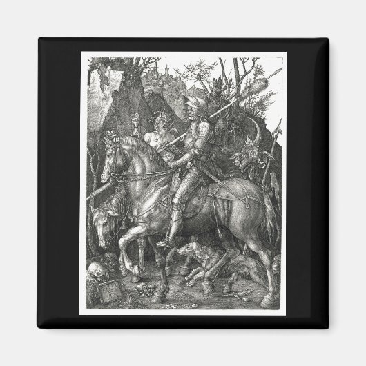 Knight, Death & the Devil - Albrecht Dürer c. 1513 Magneet (Voorkant)