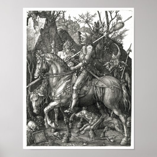 Knight, Death & the Devil - Albrecht Dürer c. 1513 Poster (Voorkant)